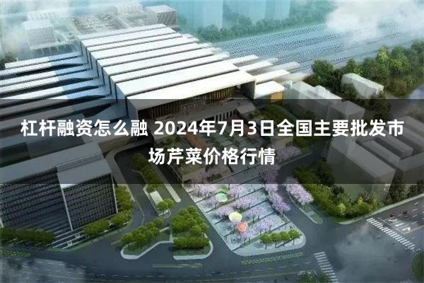 杠杆融资怎么融 2024年7月3日全国主要批发市场芹菜价格行情