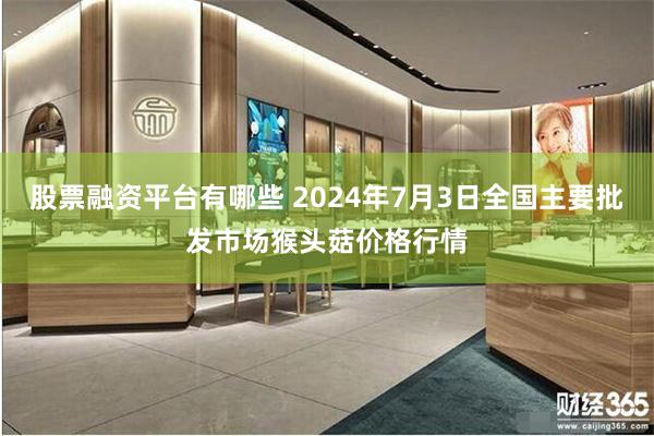 股票融资平台有哪些 2024年7月3日全国主要批发市场猴头菇价格行情