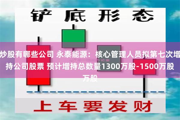 炒股有哪些公司 永泰能源：核心管理人员拟第七次增持公司股票 预计增持总数量1300万股-1500万股