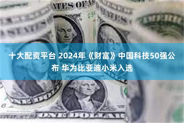 十大配资平台 2024年《财富》中国科技50强公布 华为比亚迪小米入选