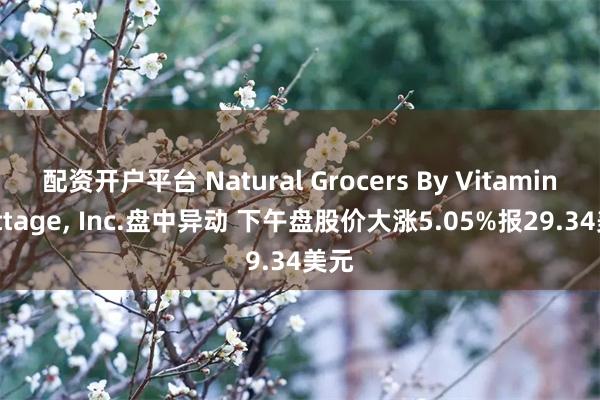 配资开户平台 Natural Grocers By Vitamin Cottage, Inc.盘中异动 下午盘股价大涨5.05%报29.34美元