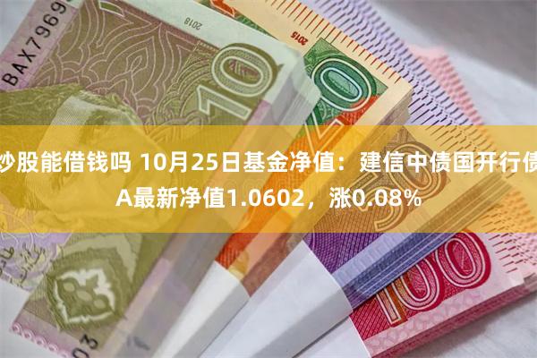 炒股能借钱吗 10月25日基金净值：建信中债国开行债A最新净值1.0602，涨0.08%